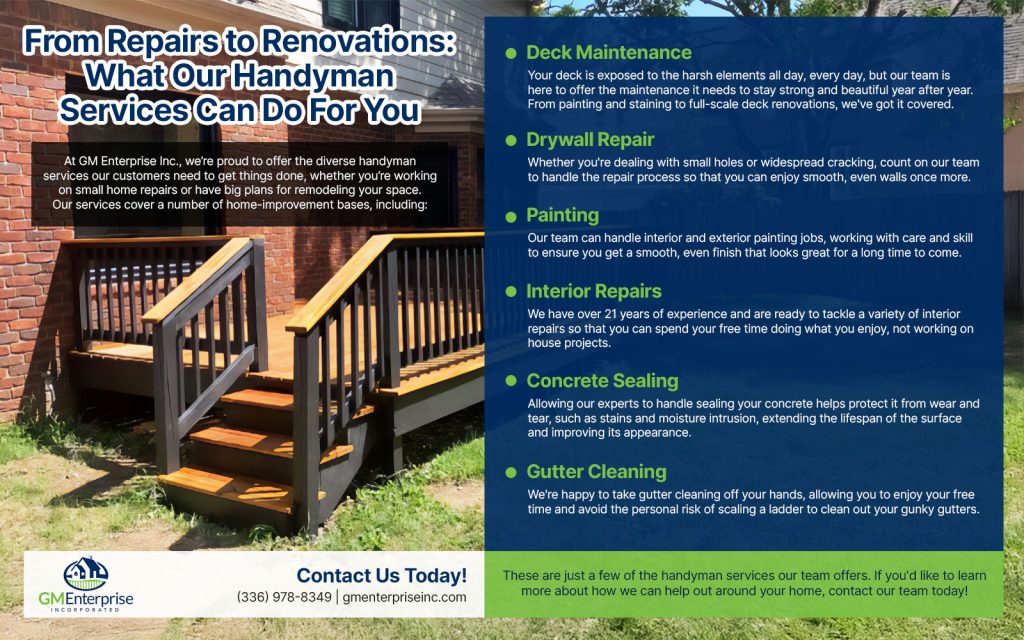 From Repairs to Renovations: What Our Handyman Services Can Do For You [infographic]