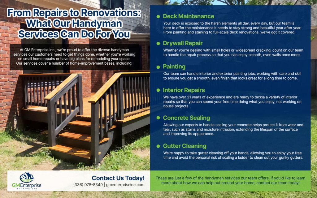 From Repairs to Renovations: What Our Handyman Services Can Do For You [infographic]